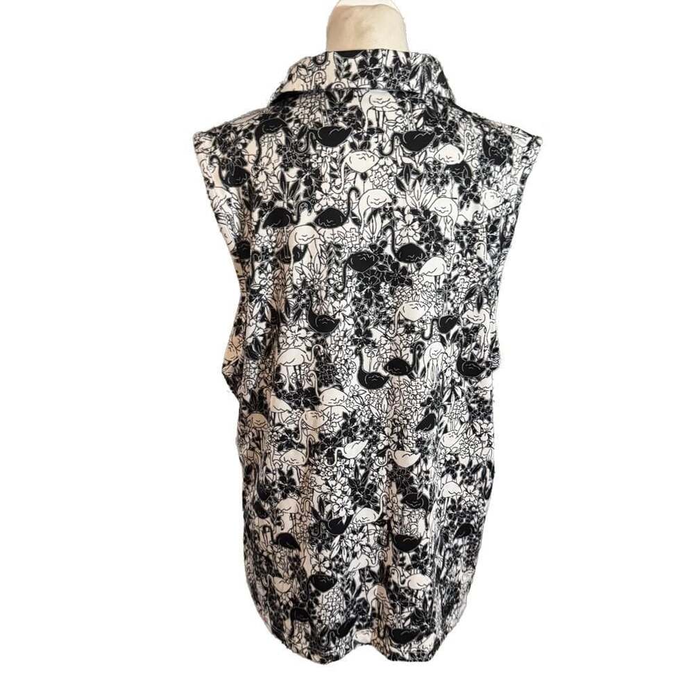 Elements Women's XL Performance Tee - Floral Flamingo Print, UPF 50+, Wicking